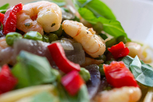 Salata calda cu Creveti 300 gr.